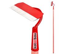 KOTARBAU® Binette en métal 185 x 55 mm Binette en forme de trapèze avec manche en bois de 131 cm Outil de jardinage pour ameublir, transplanter, désherber et entretenir le jardin