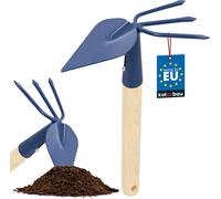 KOTARBAU Bineuse à planter Bineuse de jardin Bineuse à désherber Bineuse double manuelle avec lame en forme de cœur 3 dents pour transplanter Entretien du jardin Désherbage