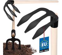 KOTARBAU® Bineuse à pommes de terre avec 3 dents Manche en bois 90 cm Outil agricole
