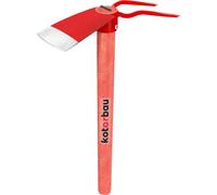 KOTARBAU® Bineuse courte 105 x 78 mm 2 dents 105 mm avec manche 34 cm Bineuse de jardin Bineuse à mauvaises herbes Bineuse à plantes Outil de jardin pour transplanter Désherber Entretien du jardin
