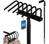 KOTARBAU® Bineuse de jardin 6 dents avec manche 120 cm Bineuse pour désherber en acier Griffe de jardin pour ameublir le sol Râteau pour outil de jardin Ameublissement et aération avec griffes Râteau