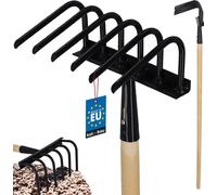 KOTARBAU® Bineuse de jardin 6 dents avec manche bois 120 cm Bineuse pour désherber en acier Griffe de jardin pour ameublir le sol Râteau pour outil de jardin Ameublissement et aération avec griffes Râ