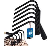 KOTARBAU® Bineuse de jardin Bineuse à 6 dents pour désherber sans manche Acier Cultivateur manuel pour ameublir le sol Râteau à fleurs Griffe de jardin Râteau pour jardin potager Ameublissement et aér