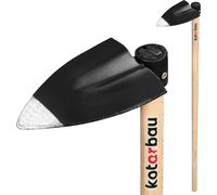 KOTARBAU® Bineuse de jardin Feuille de cœur 110 mm x 145 mm avec manche 120 cm Bineuse combinée Bineuse de désherbage Bineuse de plantation Outil de jardin pour transplanter Désherber Entretien du jar