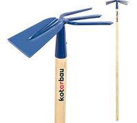 KOTARBAU® Bineuse double avec 3 dents Bineuse de jardin manche en bois Bineuse de plantation 120cm