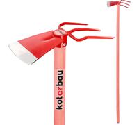 KOTARBAU® Bineuse en acier Bineuse de jardin Bineuse double Bineuse à planter avec manche en bois 120cm
