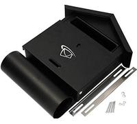 KOTARBAU® Boîte aux lettres 340x260x55 mm Compartiment à journaux Mur Clôture Support Galvanisé B6 Résistant aux intempéries Divers Noir Robuste Universel Fermable