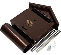 KOTARBAU® Boîte aux lettres 340x260x55 mm Porte-journaux Mur Clôture Support Galvanisé B6 Résistant aux intempéries Divers Ancien cuivre Robuste Universel Fermable