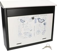 KOTARBAU® Boîte aux lettres avec graphisme intéressant Verrouillable Résistant à la corrosion et aux rayures Ancienne carte Design