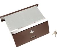 KOTARBAU® Boîte aux lettres murale avec profondeur réglable 160 - 295 mm Boîte aux lettres à encastrer Boîte aux lettres pour murs de maison et de clôture Marron