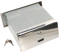 KOTARBAU® Boîte aux lettres murale en acier inoxydable avec profondeur réglable 160 - 295 mm Boîte aux lettres encastrée Boîte aux lettres pour murs de maison et de clôture argentée