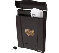 KOTARBAU® Boîte aux lettres plastique PVC Boîte aux lettres brune 40x28 cm Boîte aux lettres résistante aux intempéries avec clé Boîte aux lettres sans compartiment pour les journaux Grande boîte aux