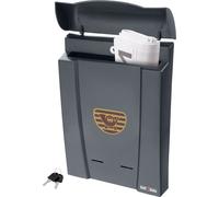 KOTARBAU® Boîte aux lettres plastique PVC Boîte aux lettres grise 40x28 cm Boîte aux lettres résistante aux intempéries avec clé Boîte aux lettres sans compartiment pour les journaux Grande boîte aux