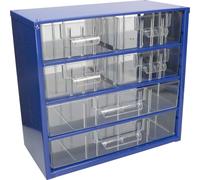 KOTARBAU® Boîte de rangement d'atelier avec tiroirs 306x282x155 Coffret de tri 4M2G Magasin de petites pièces en métal