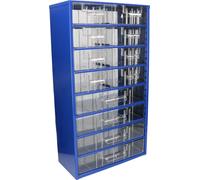 KOTARBAU® Boîte de rangement d'atelier avec tiroirs 306x551x155 Coffret de tri 8M4G Magasin de petites pièces en métal