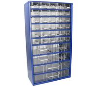 KOTARBAU® Boîte de rangement d'atelier avec tiroirs 555 x 305 x 150 cm 30K4M2G Boîte de rangement pour petites pièces Bleu métal