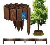 KOTARBAU® Bordure de parterre en bois - 200 x 10 cm - Marron - Bordure de parterre - Bordure en bois - Bordure de palissade - Bordure de pelouse décorative - Clôture de jardin flexible