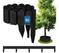 KOTARBAU® Bordure de parterre en bois Clôture à enrouler 200 x 10 cm Anthracite Bordure de parterre en bois Rollboarder Bord de palissade Clôture en bois Bordure de gazon Déco Clôture de jardin Clôtur