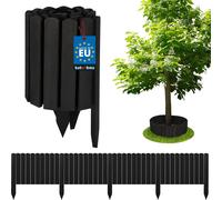 KOTARBAU® Bordure de parterre en bois Clôture à enrouler 200 x 30 cm Anthracite Bordure de parterre en bois Rollboarder Bord de palissade Clôture en bois Bordure de gazon Déco Clôture de jardin Clôtur