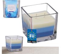 KOTARBAU® Bougie parfumée à 2 mèches dans un verre Bougie à deux mèches tricolore Idée cadeau Bougies d'aromathérapie Décoration Durée de combustion jusqu'à 32 heures Anti-fumée