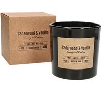 KOTARBAU® Bougie parfumée en verre avec mèche en bois Parfum cadeau avec agréable aromathérapie bougies décoratives Cedarwood & Vanille