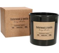 KOTARBAU® Bougie parfumée en verre Bougie avec mèche en bois Cedarwood&Vanilla Cadeaux avec Parfum Agréable Bougies d'Aromathérapie Décoration