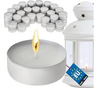 KOTARBAU® Bougies à réchaud Pack de 100 bougies Bougies à réchaud Sans parfum Durée de combustion 3 heures