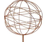 KOTARBAU® Boule de jardin Ecorost 40 cm Décoration spéciale pour vous Boules décoratives Décoration de jardin + socle en béton 5 kg Marron