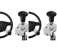 KOTARBAU® Boule Volant - Boule de Volant Camion - Aluminium - 5 cm - Noir - Poignée Amovible - ⌀ 4,7 cm - Accessoire Tracteur - Ergonomique - Durable (Lot de 2)
