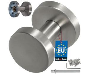 KOTARBAU® Bouton de Porte - Acier Inoxydable - Ø 50 mm - Argent - Poignée Fixe pour Porte D’Entrée et Intérieure