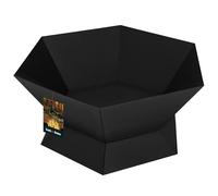 KOTARBAU® Brasero Fonte en Acier Noir | Brasero Extérieur | Brazero Jardin Hexagonale Pliable 30 cm