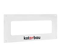 KOTARBAU® Bride murale 120 x 60 mm - Bride murale en plastique - Traversée murale pour canaux de ventilation plats - Connecteur de canal pour canal plat - Blanc, Blanc., 204 x 60 mm