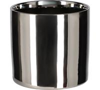 KOTARBAU® Brillant Pot de fleurs ⌀160mm Cylindre Pot de plantes Céramique Cache-pot Argent