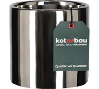 KOTARBAU® Brillant Pot de fleurs ⌀80mm Cylindre Pot de plantes Céramique Cache-pot Argent