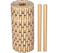 KOTARBAU® Brise-vue, en rotin synthétique, solide, pour jardin et balcon, 19 x 255 cm, biodégradable, plusieurs couleurs, esthétique durable, couleur paille