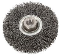 KOTARBAU® Brosse à disque 100 mm avec filetage M14 fil d'acier ondulé pour meuleuse d'angle