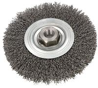 KOTARBAU® Brosse à disque 120 mm avec filetage M14 fil d'acier ondulé pour meuleuse d'angle
