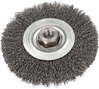 KOTARBAU® Brosse à disque 120 mm avec filetage M14 fil d'acier ondulé pour meuleuses d'angle