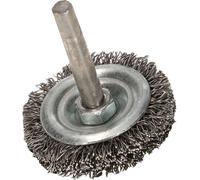 KOTARBAU® Brosse à disque 40mm avec tige ronde, fil d'acier ondulé pour perceuses