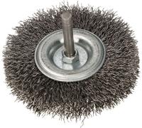 KOTARBAU® Brosse à disque 80mm avec tige ronde, fil d'acier ondulé pour perceuses