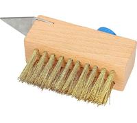 KOTARBAU® Brosse à joints 40 mm avec poils en acier Brosse à désherber Nettoyage des joints Brosse en acier Gratte-joint avec poils en acier pour pavés sans manche