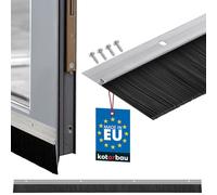KOTARBAU® Brosse Bas de Porte - Aluminium - 1 m - Argent - Isolant - 45 mm - Joint De Porte D'Entrée - Protection Insectes - Langlebig Fiable - Bas Ouvrant Isolant - Anti Cafard - à Visser Bavette