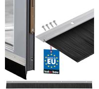 KOTARBAU® Brosse Bas de Porte - Aluminium - 1 m - Argent - Isolant - 60 mm - Joint De Porte D'Entrée - Protection Insectes - Langlebig Fiable - Bas Ouvrant Isolant - Anti Cafard - à Visser Bavette