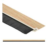 KOTARBAU® Brosse Bas de Porte - PVC - 1 m - Chêne - 45 mm - Joint De Porte D'Entrée - Protection Insectes - Langlebig Fiable - Bas Ouvrant Isolant - Anti Cafard - Autocollant