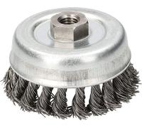 KOTARBAU® Brosse boisseau 100 mm avec filetage M14 Fil torsadé pour meuleuses d'angle