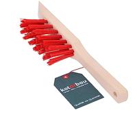 KOTARBAU® Brosse de tondeuse à gazon, 30 cm, efficace pour le nettoyage, avec grattoir et poignée en bois, poils en nylon robustes, idéale pour tondeuse à gazon