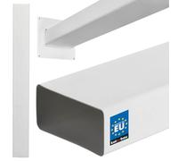 KOTARBAU® Cache Cable 110 x 55 mm, Goulotte Passe Cable 100 cm | Goulotte de Cablage Rectangulaire, Conduit de Ventilation Plat, Plastique Blanc