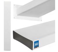 KOTARBAU® Cache Cable 204 x 60 mm, Goulotte Passe Cable 150 cm | Goulotte de Cablage Rectangulaire, Conduit de Ventilation Plat, Plastique Blanc