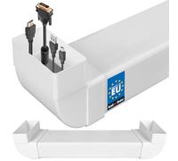 KOTARBAU® Cache Cable - Goulotte Passe Cable - PVC - 110 x 55 mm - 62 cm - Blanc - Mural - Goulotte Electrique - Cache Fil Electrique - Installation Facile