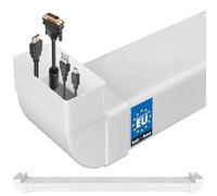 KOTARBAU® Cache Cable - Goulotte Passe Cable - PVC - 120 x 60 mm - 163 cm - Blanc - Mural - Goulotte Electrique - Cache Fil Electrique - Installation Facile